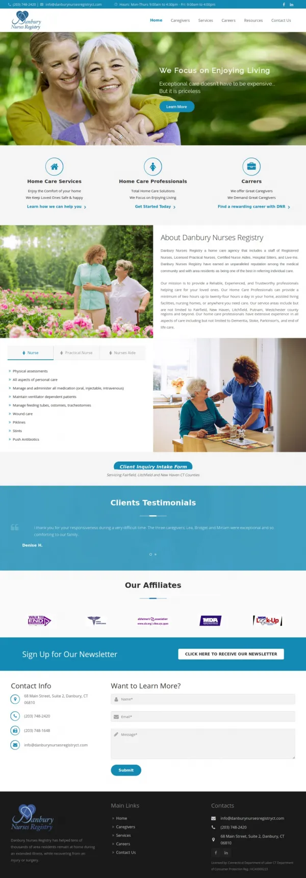 Home health care agencies danbury