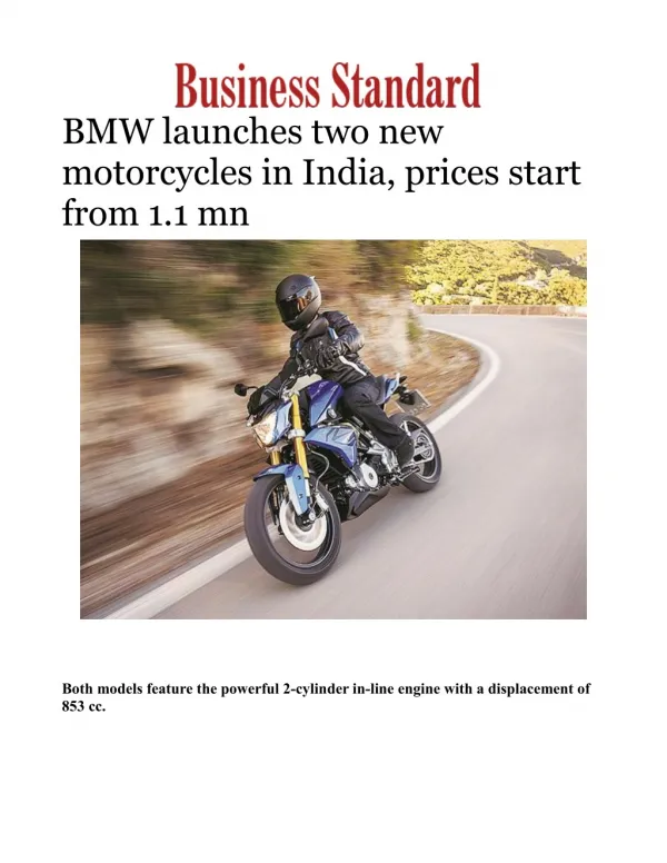 BMW launches two new motorcycles in India, prices start from 1.1 mn