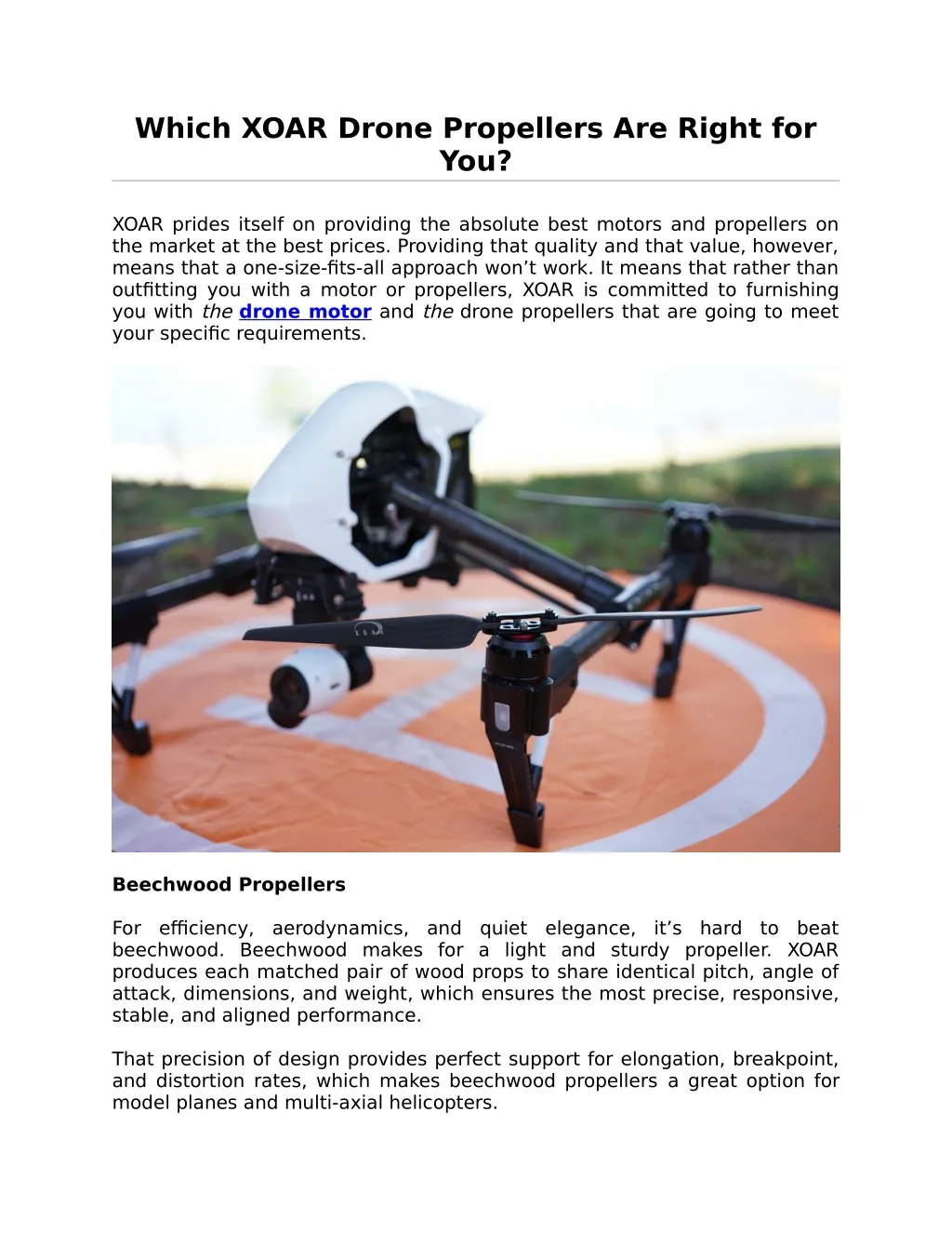 which xoar drone propellers are right for you