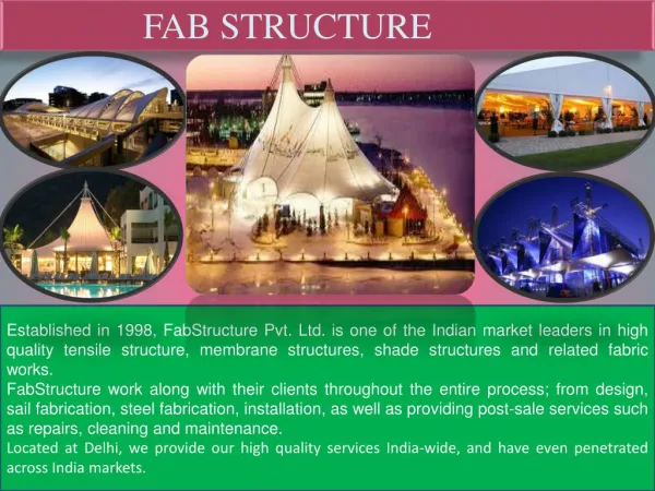 Tensile Structure in Punjab, Tensile Fabric Structure