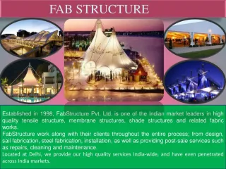 Tensile Structure in Punjab, Tensile Fabric Structure - slide 1