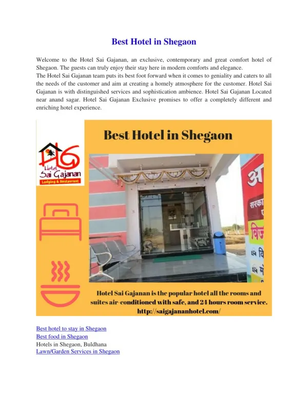 Book Shegaon Hotels