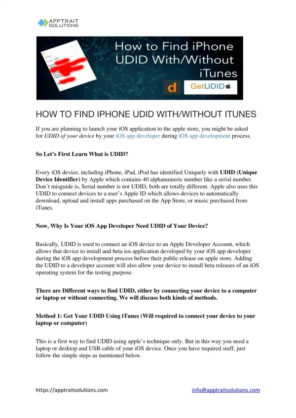 Learn How to Find iPhone UDID