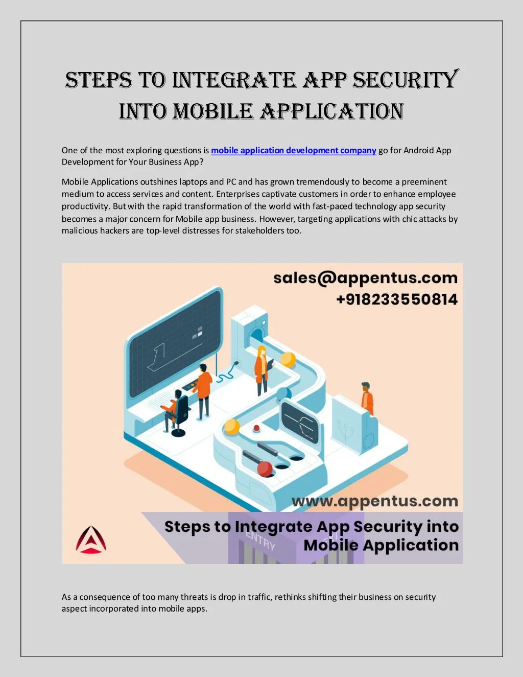 steps to integrate app security into mobile
