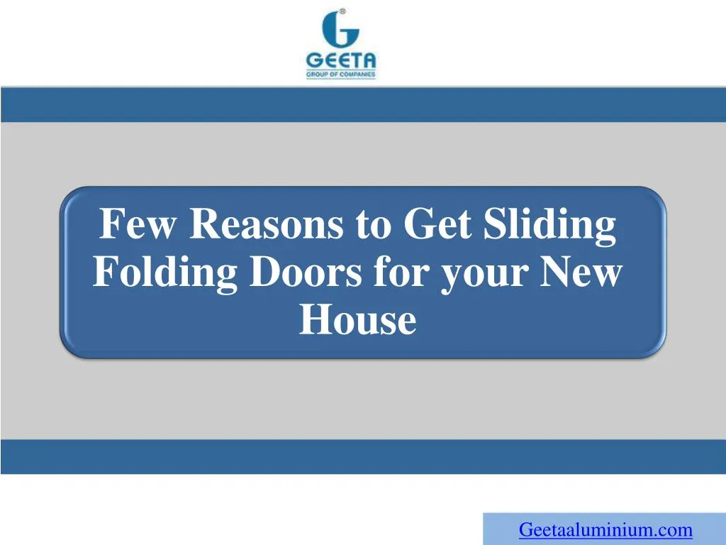 few reasons to get sliding folding doors for your