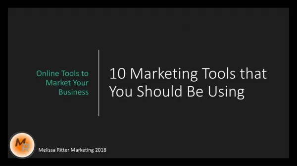 10 Marketing Tools You Should Be Using