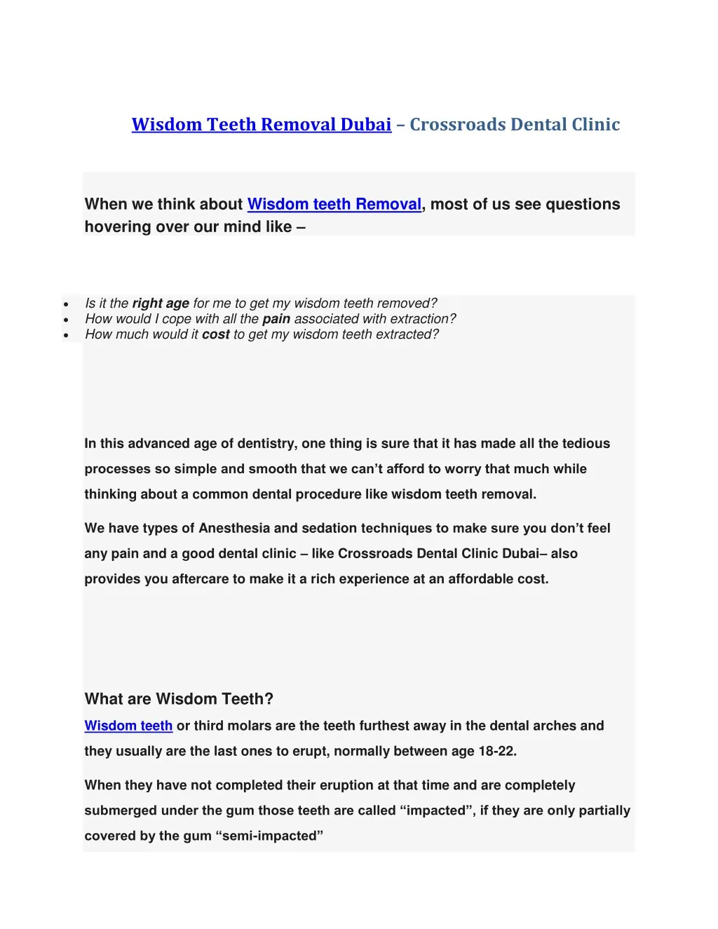 wisdom teeth removal dubai crossroads dental