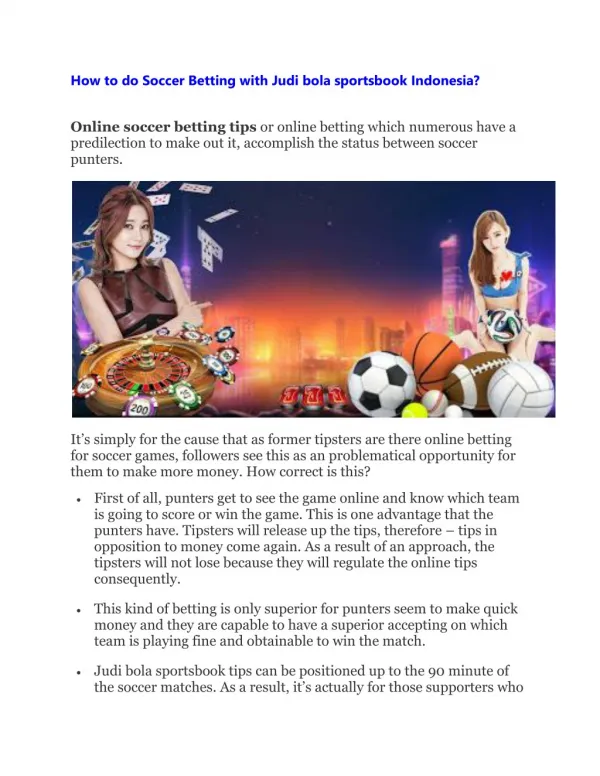 How-to-do-Soccer-Betting-with-Judi-bola-sportsbook-Indonesia