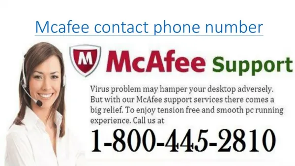 1-800-445-2810 Mcafee contact phone number mcafee phone number