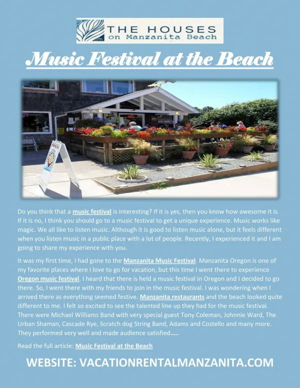 Music Festival at the Beach