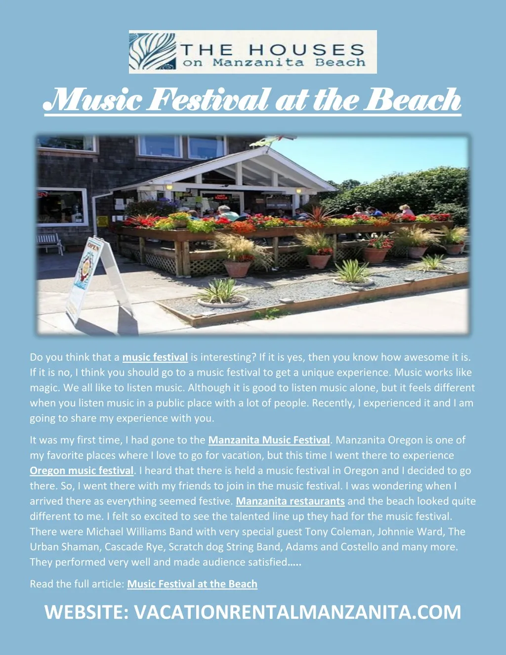 music festival at the beach music festival