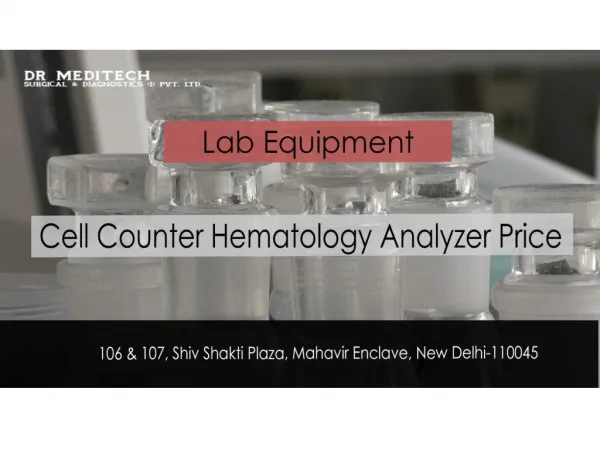 Cell counter hematology analyzer