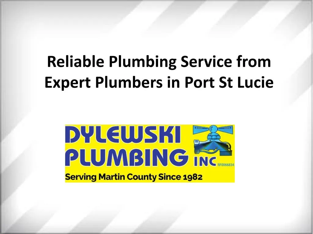 reliable plumbing service from expert plumbers in port st lucie