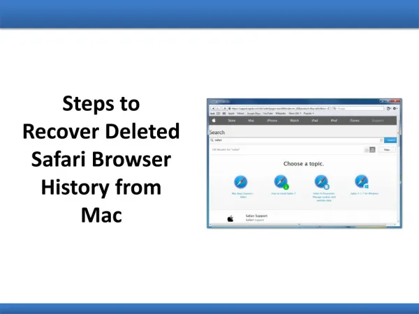 Steps to Recover Deleted Safari Browser History from Mac Steps to Recover Deleted Safari Browser History from Mac