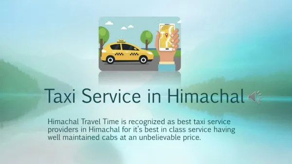 Taxi Service in Himachal | Himachal Travel Time