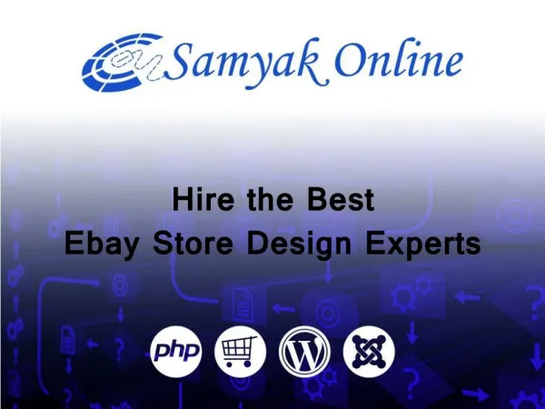 Hire the best eBay Store Design Experts