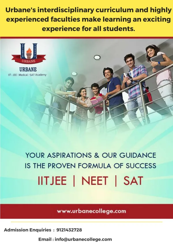 Urbane College | IIT JEE Main & Advanced Coaching Institute | Hyderabad