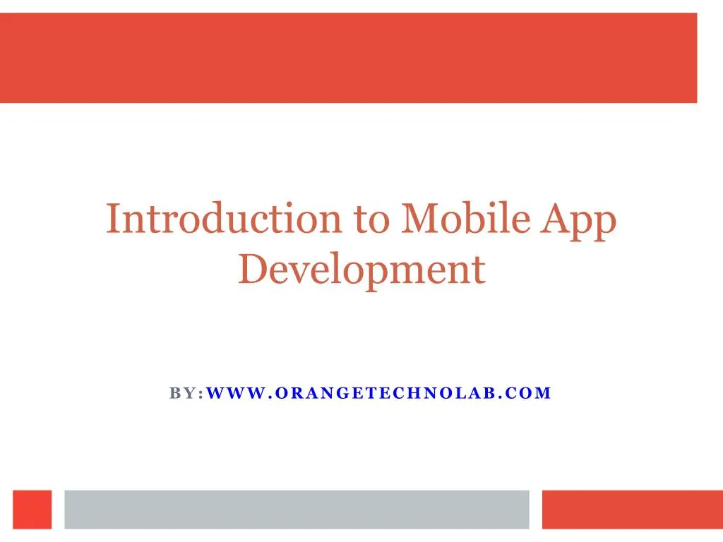 introduction to mobile app development