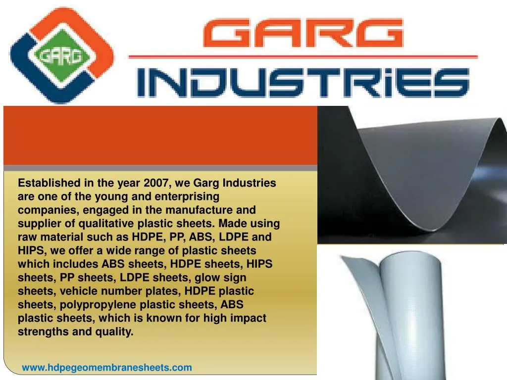 established in the year 2007 we garg industries