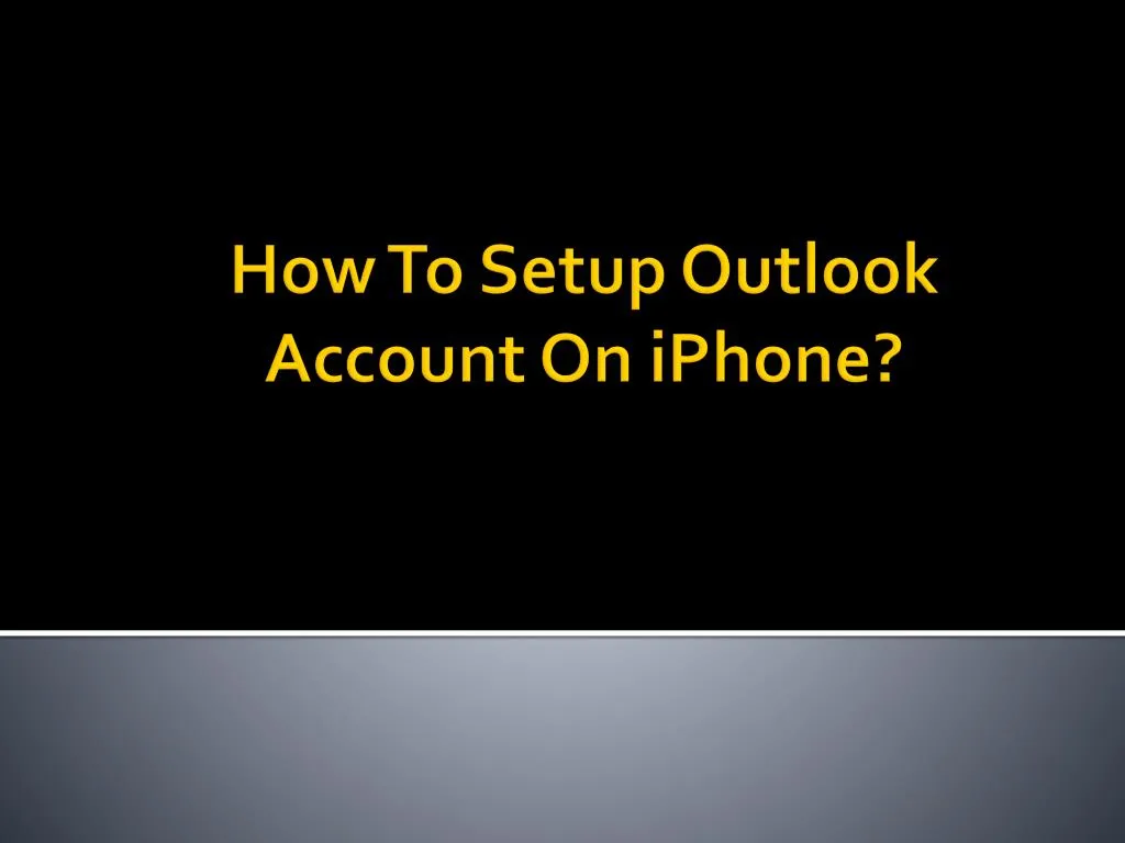 how to setup outlook account on iphone
