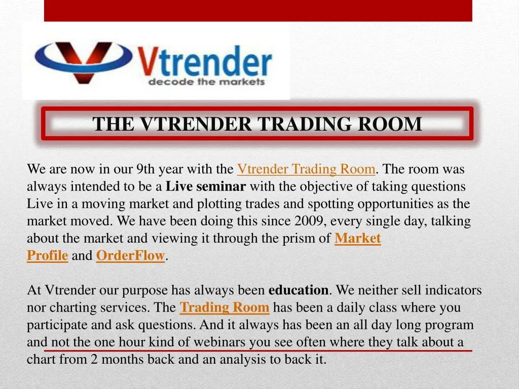 the vtrender trading room