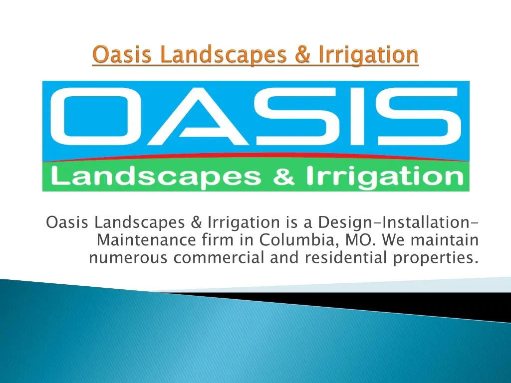 oasis landscapes irrigation