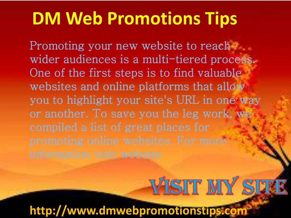 dm web promotions tips