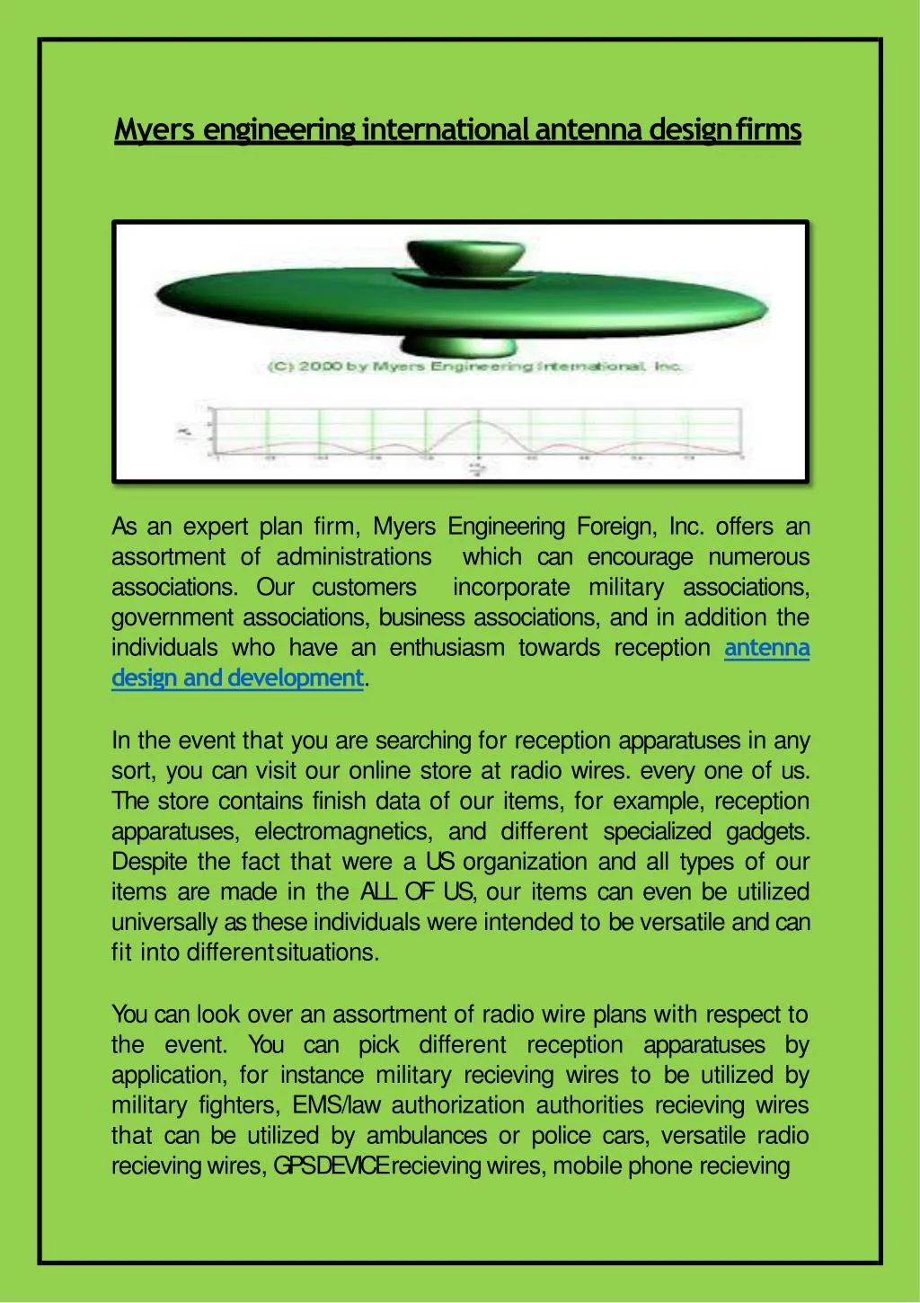 myers engineering international antenna design