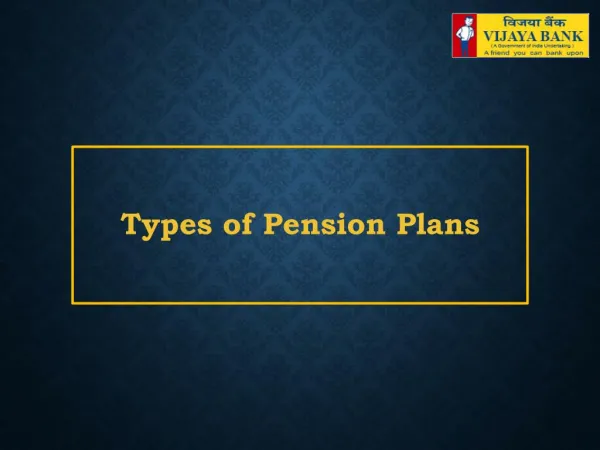 Types of Pension Plans
