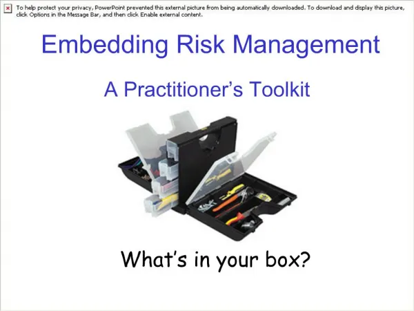 A Practitioner s Toolkit