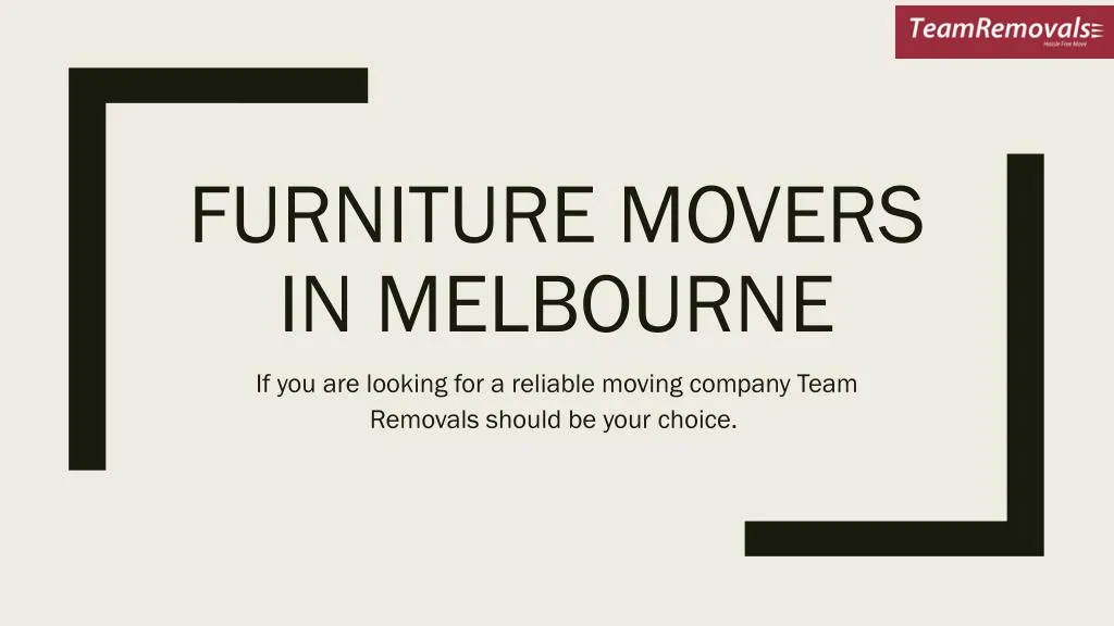 furniture movers in melbourne