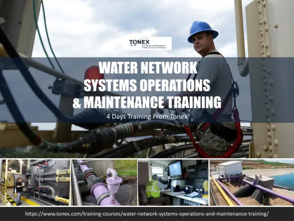 Water Network Systems Operations and Maintenance : Tonex Training