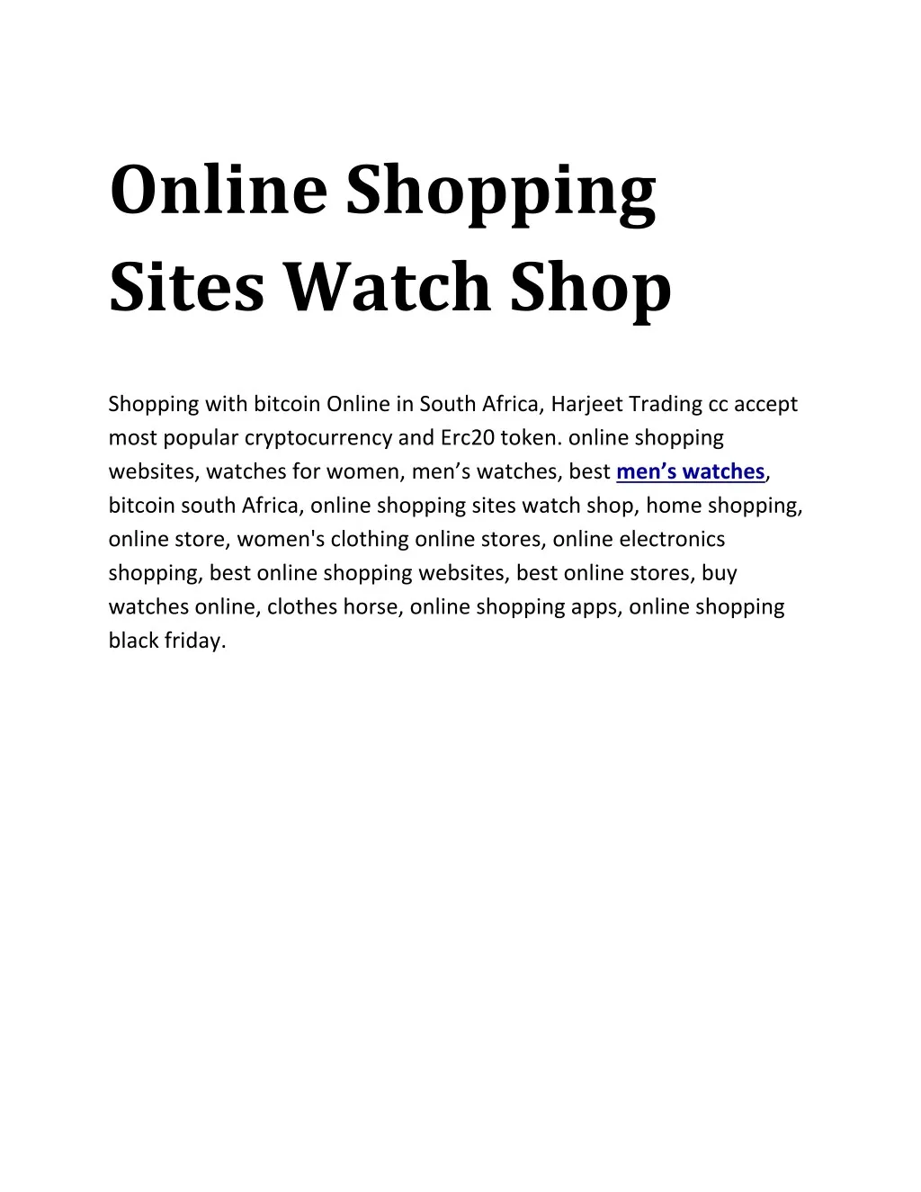 online shopping sites watch shop