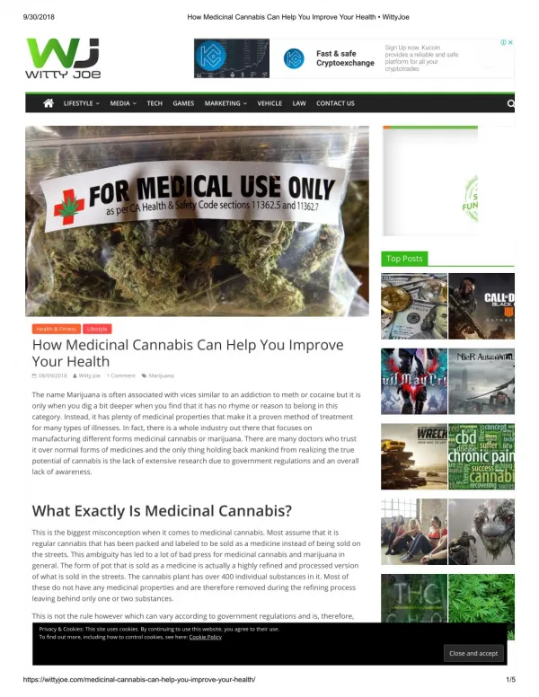 How Medicinal Cannabis Can Help You Improve Your Health