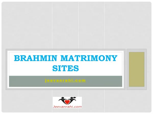 Brahmin Matrimony Sites | Hindu Grooms and Brides | Jeevanrahi