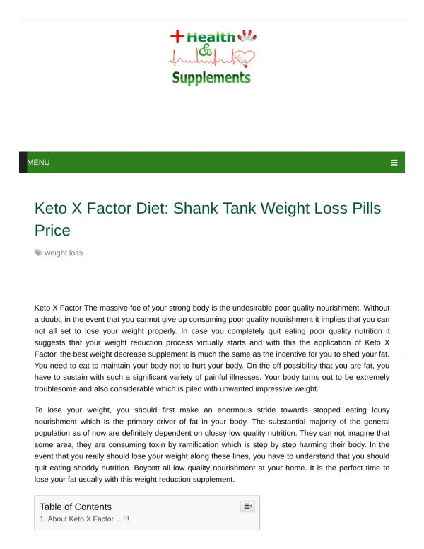 The Crucial Facts Behind Keto X Factor Shark Tank Supplement