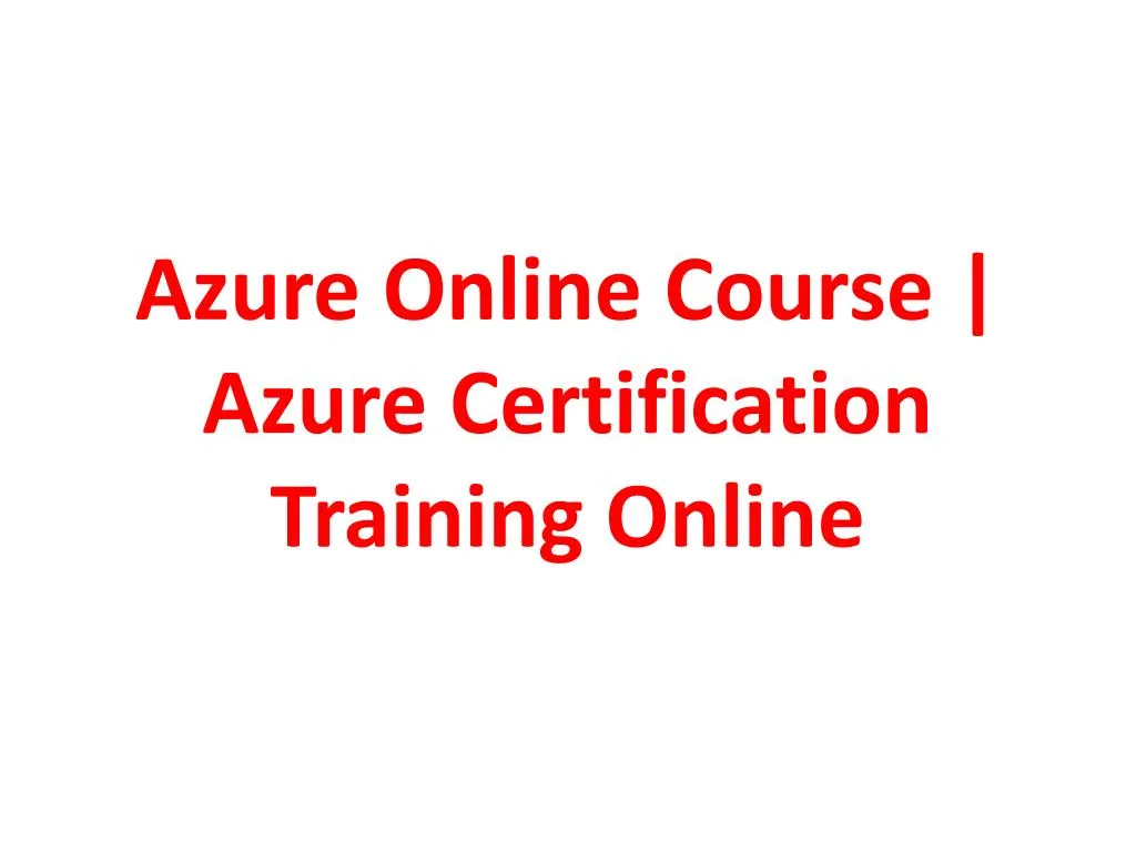 azure online course azure certification training online