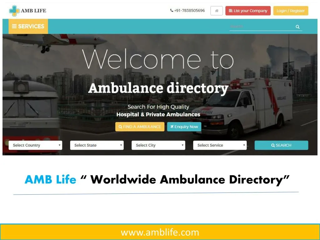 amb life worldwide ambulance directory