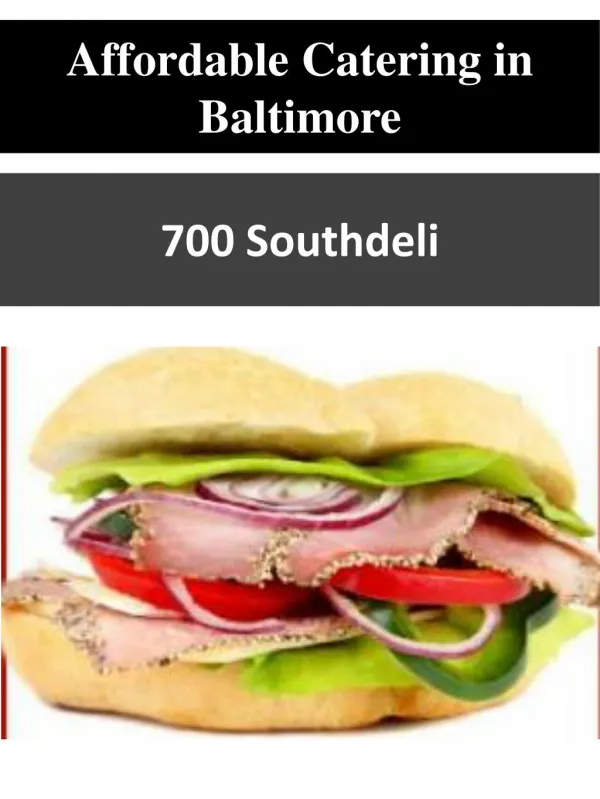 Baltimore Catering Services In Budget