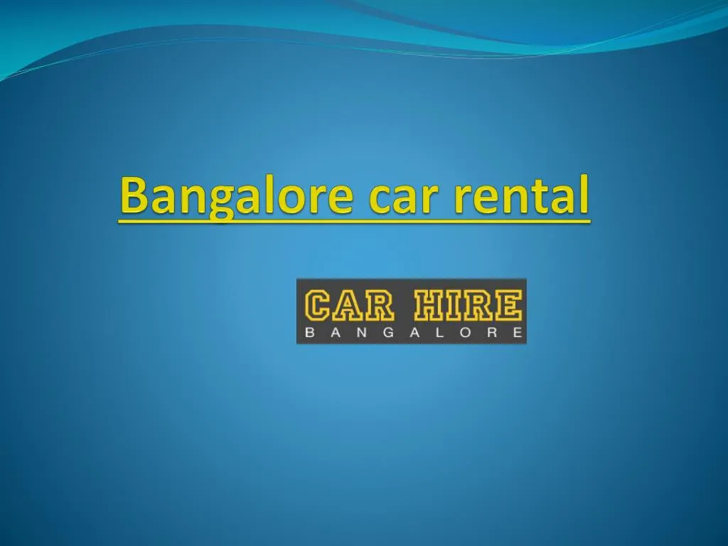 bangalore car rental