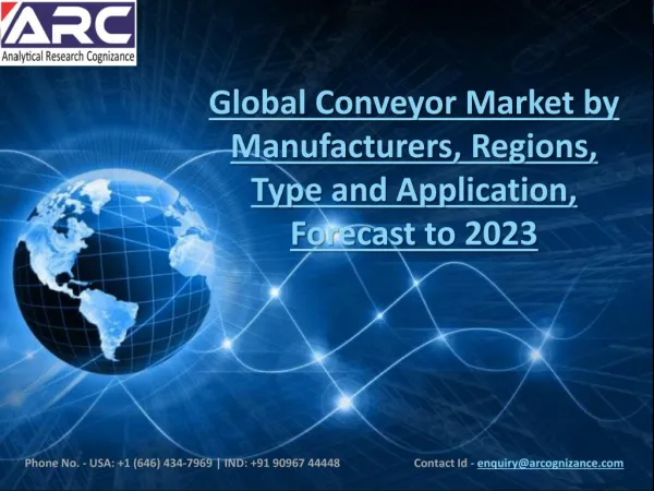 Conveyor Market Technology Growth, Supply Demand and Analysis By Types 2018-2023