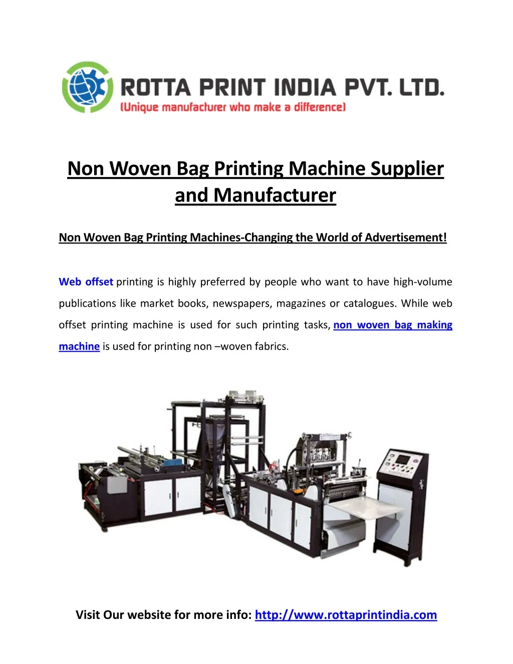 non woven bag printing machine supplier