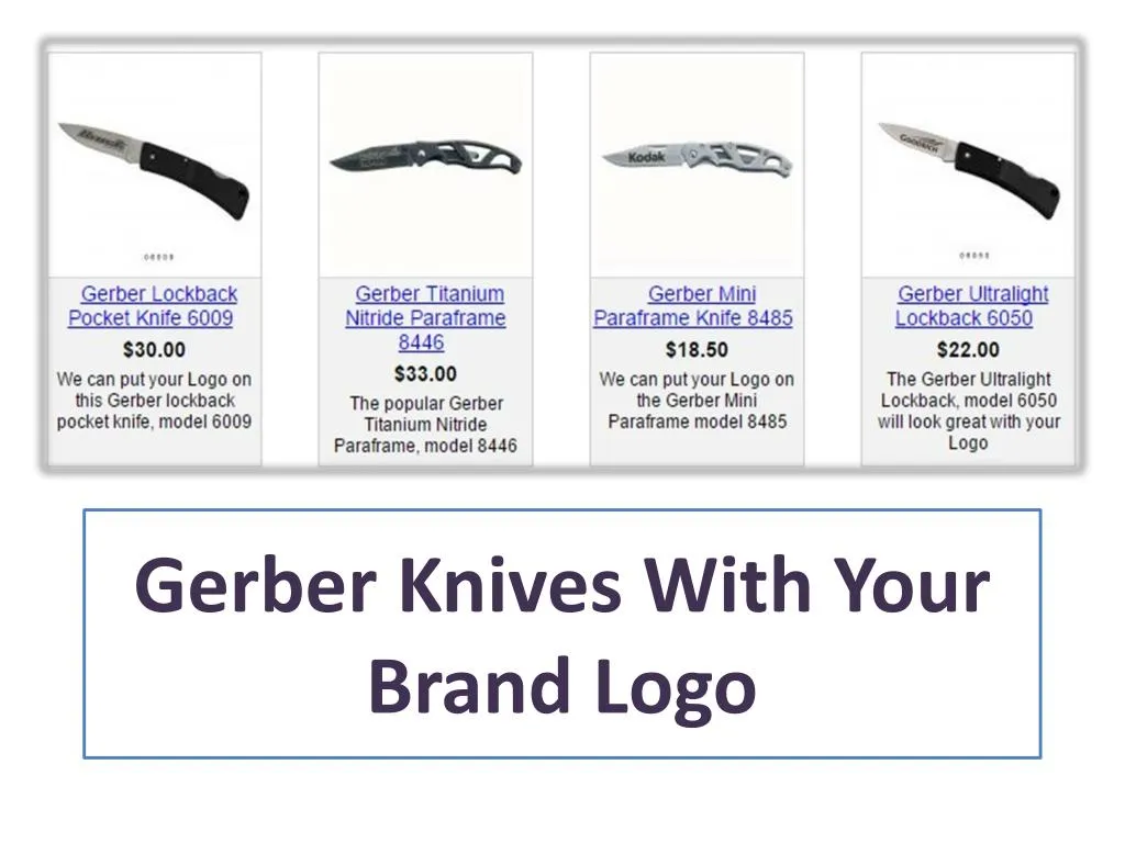 gerber knives with your brand logo
