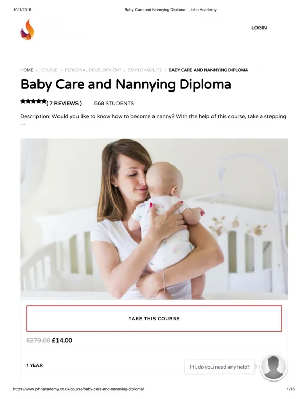 Baby Care and Annoying Diploma - John Academy