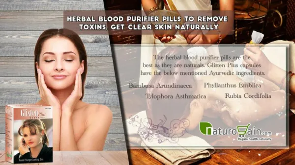 Herbal Blood Purifier Pills to Remove Toxins, Get Clear Skin Naturally