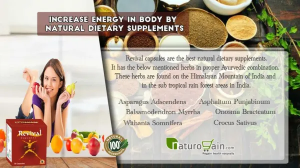 Increase Energy in Body by Natural Dietary Supplements