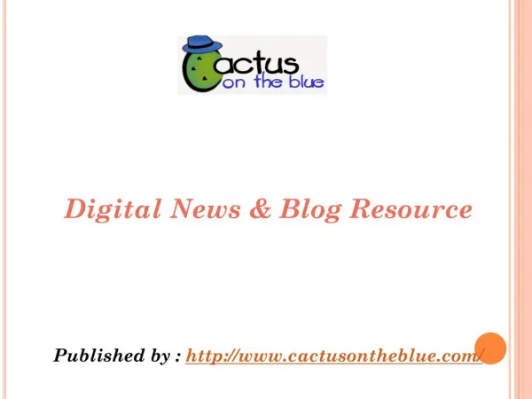 Digital News & Blog Resource