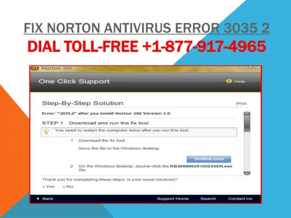 How to fix norton antivirus error 3035 2