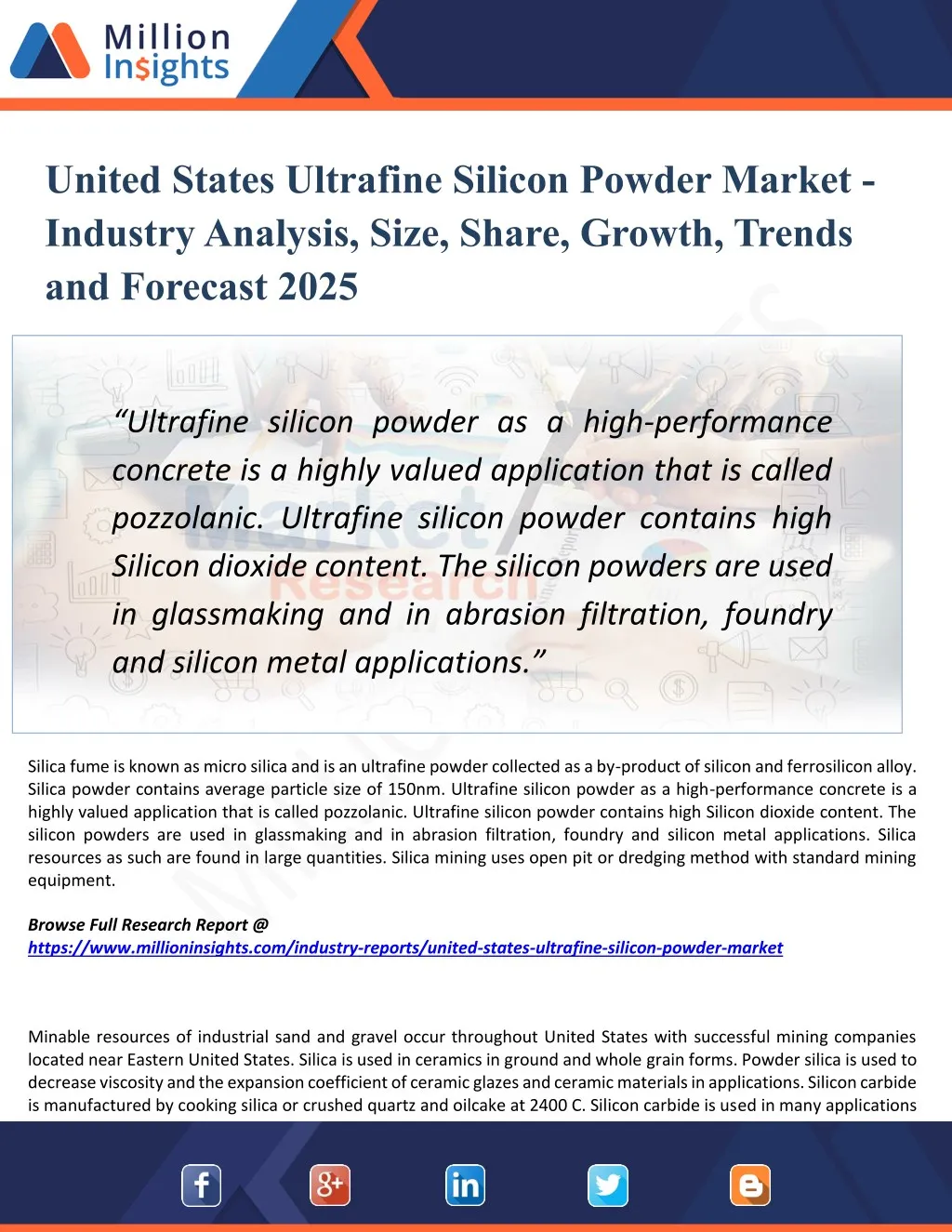 united states ultrafine silicon powder market