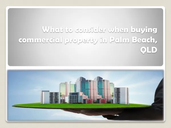 Key Things to Know Before Buying a Commercial Property in Palm Beach